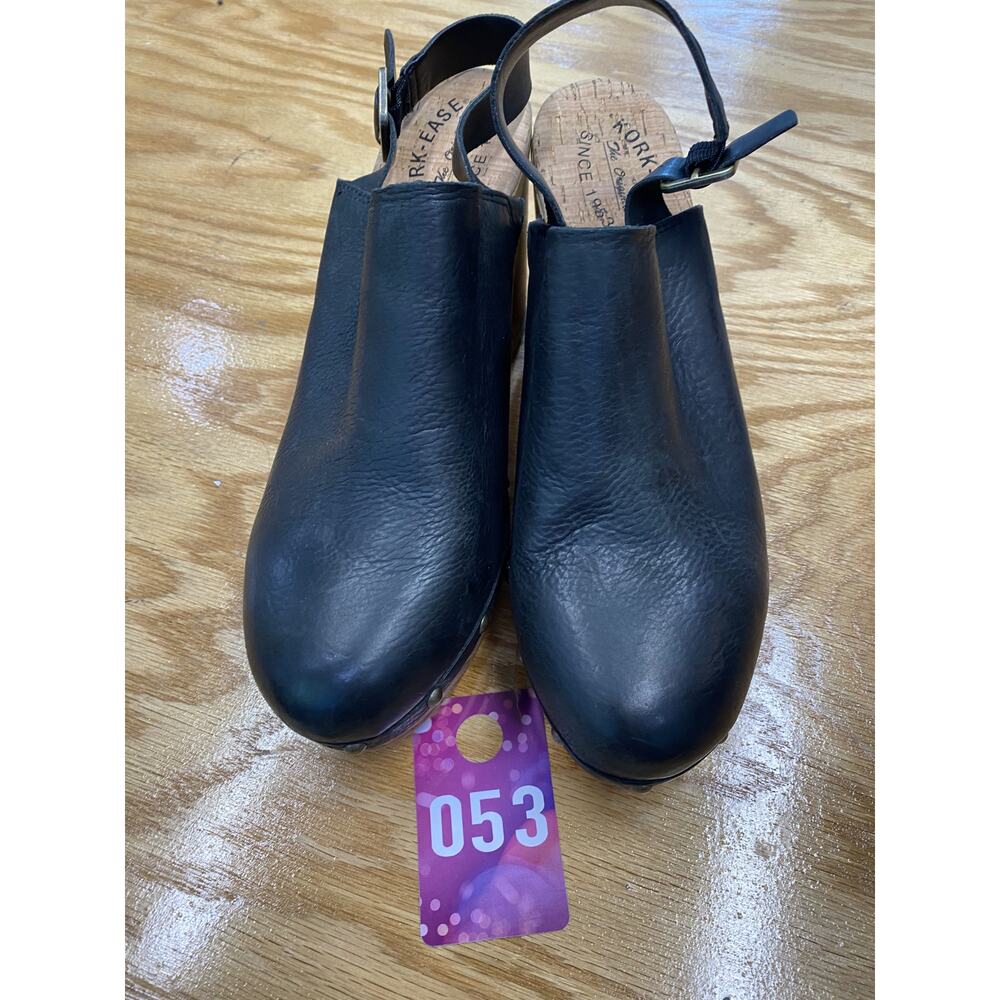 Kork-Ease Darby Sandals Women 11M Black Studded Leather Ankle Strap Slide Casual - Picture 2 of 7